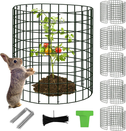 15Pcs Plant Protector from Animals: 5 Pack Metal Mesh Plant Cages to Keep Animals Out - Garden Protection Bunny Barricades from Chicken Squirrels Rabbits for Flowers Vegetables