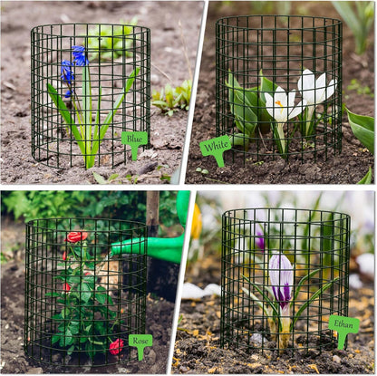 15Pcs Plant Protector from Animals: 5 Pack Metal Mesh Plant Cages to Keep Animals Out - Garden Protection Bunny Barricades from Chicken Squirrels Rabbits for Flowers Vegetables