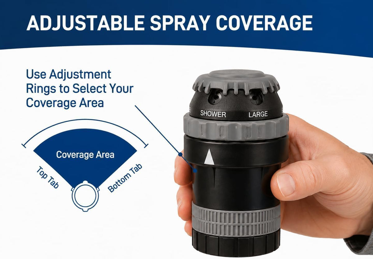 T-Post Fence Sprinkler, Adjustable Coverage - 27793