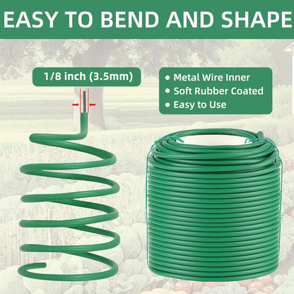 Garden Wire, 66FT Soft Plants Ties, 3.5mm Flexible Garden Ties for Climbing Plants, Vines Plant, Tomatoes, Flowers, Roses Plant Support
