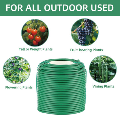 Garden Wire, 66FT Soft Plants Ties, 3.5mm Flexible Garden Ties for Climbing Plants, Vines Plant, Tomatoes, Flowers, Roses Plant Support