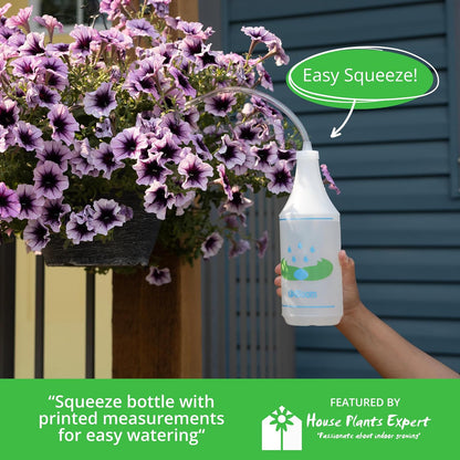 32 Oz Squeeze Bottle for Hanging Plants, Squirt Bottle/Water Container for Outdoor/Indoor Hanging Plant Made in The USA (Great Alternative for Outdoor/Indoor Watering Can)