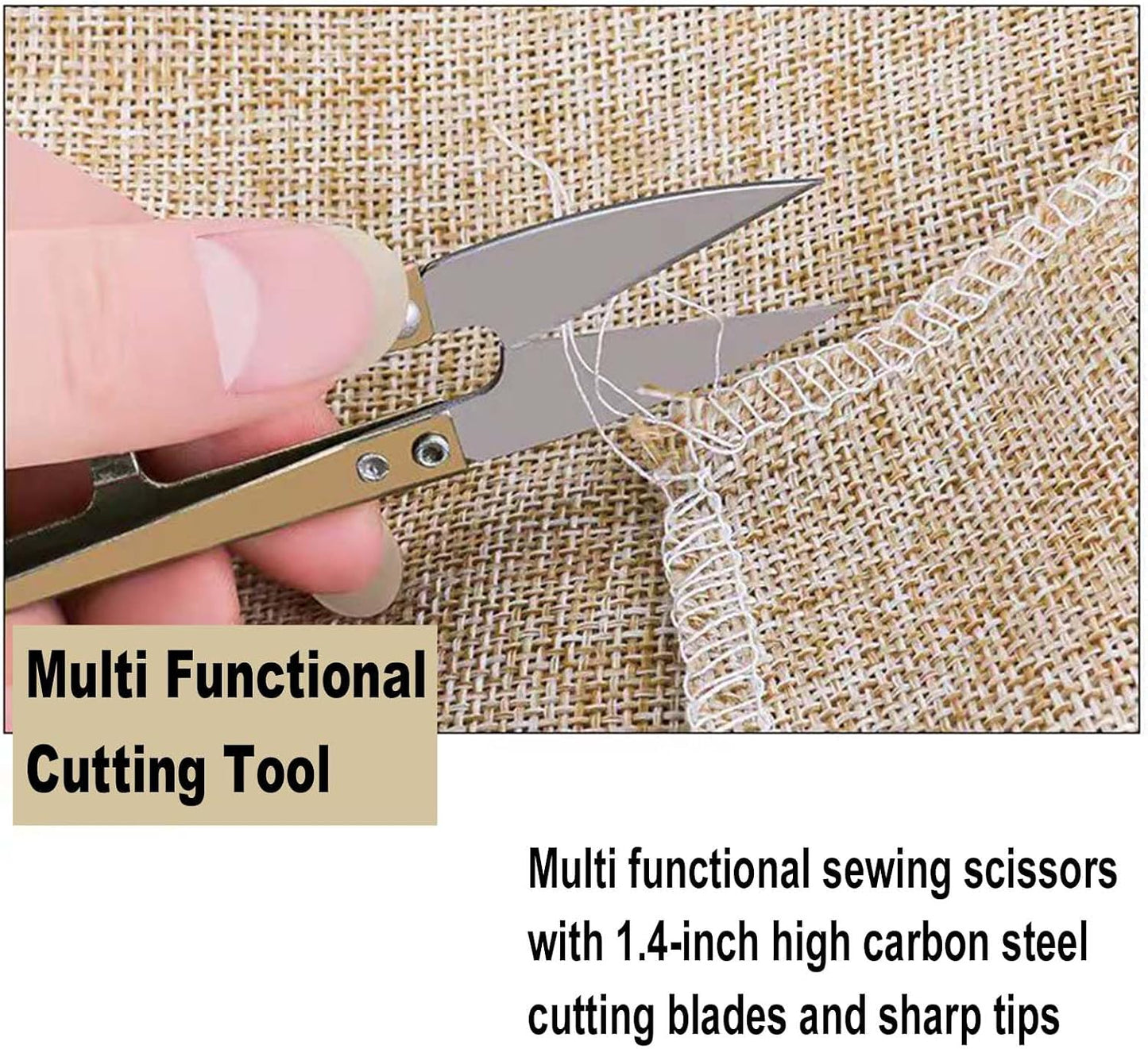 10PCS Golden Eagle Thread Clippers - All Metal, High-Carbon Steel, 4.25 Inch Multifunctional Scissors for Sewing, Quilting, Knitting, DIY, Jewelry, Bonsai (Golden)