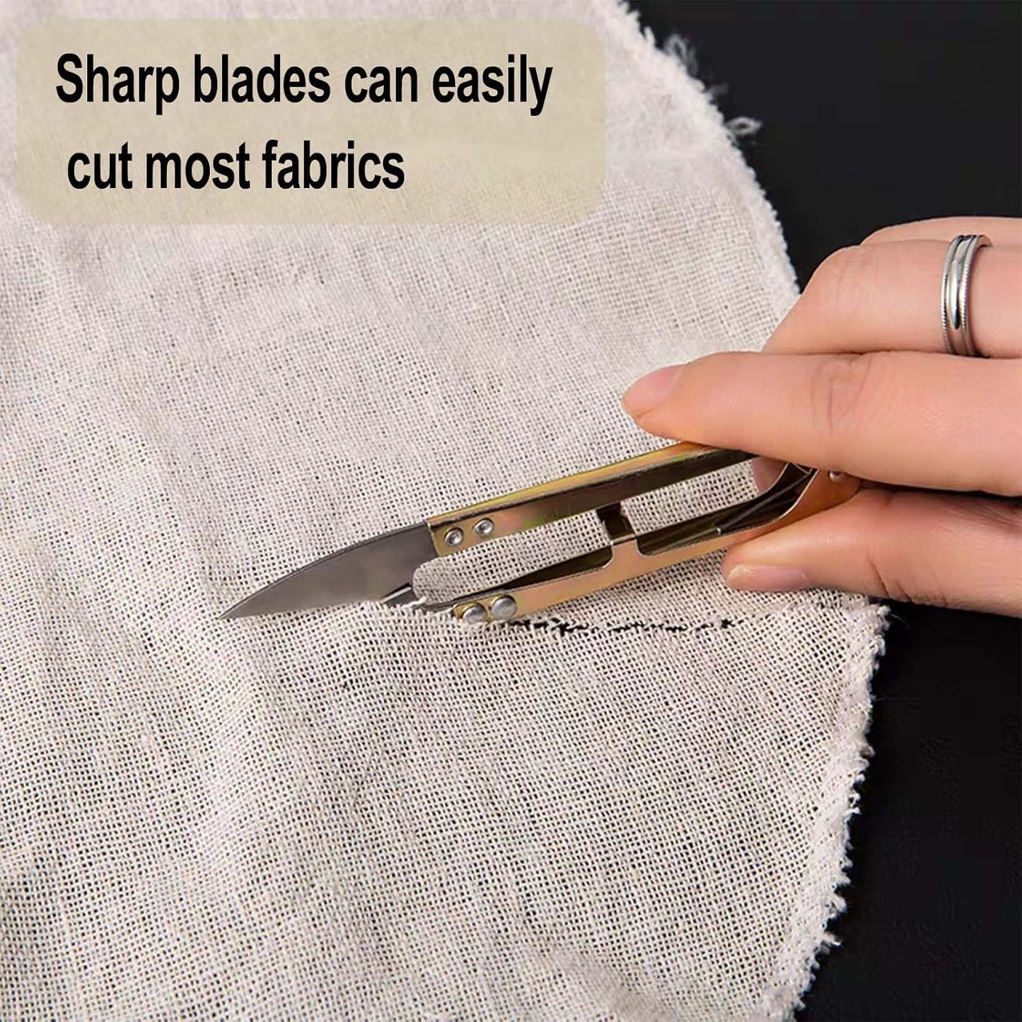 10PCS Golden Eagle Thread Clippers - All Metal, High-Carbon Steel, 4.25 Inch Multifunctional Scissors for Sewing, Quilting, Knitting, DIY, Jewelry, Bonsai (Golden)