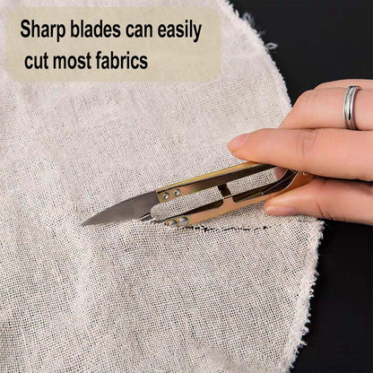 10PCS Golden Eagle Thread Clippers - All Metal, High-Carbon Steel, 4.25 Inch Multifunctional Scissors for Sewing, Quilting, Knitting, DIY, Jewelry, Bonsai (Golden)