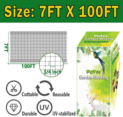 Bird Netting, 7.5x100FT Heavy Duty Garden Netting