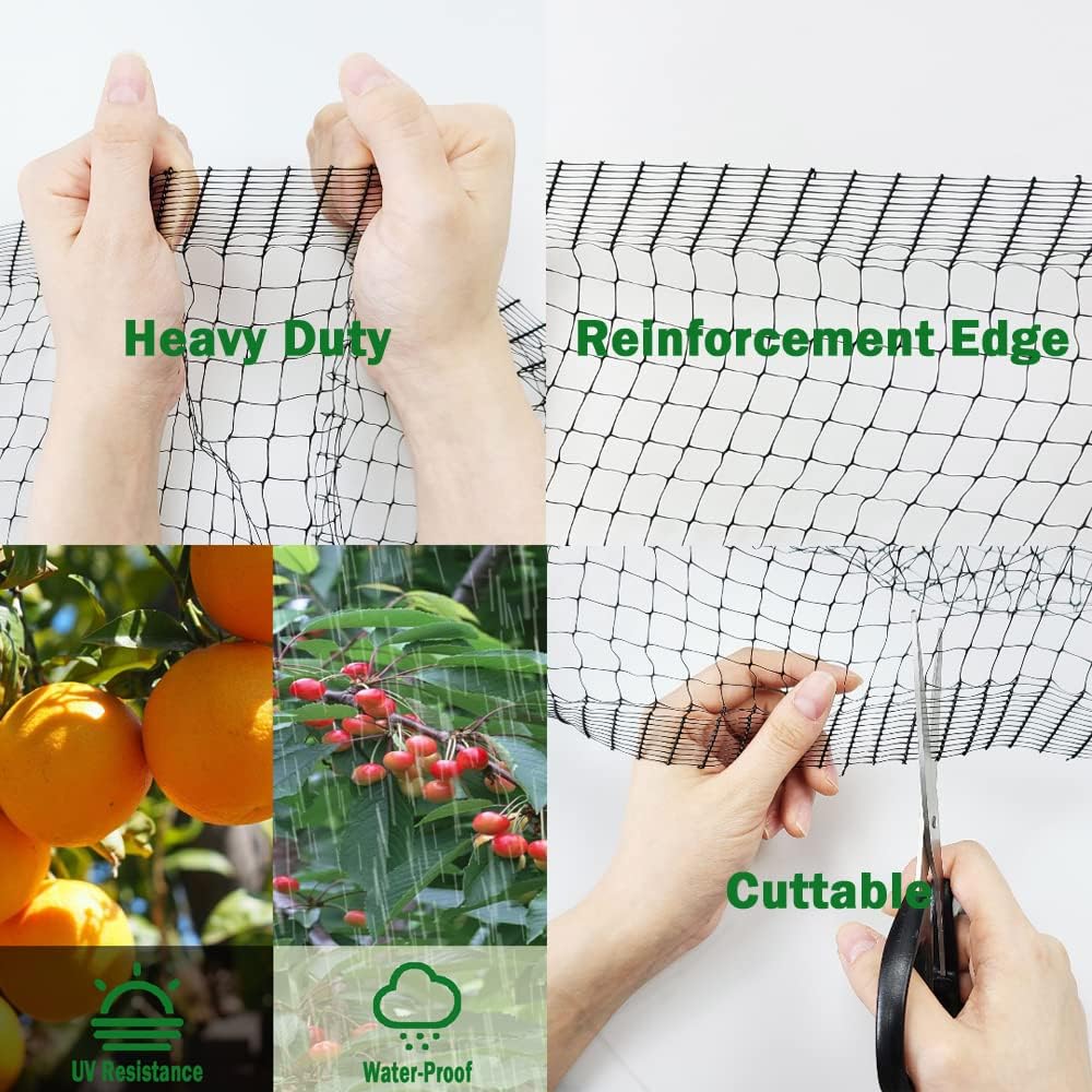 Bird Netting, 7.5x100FT Heavy Duty Garden Netting