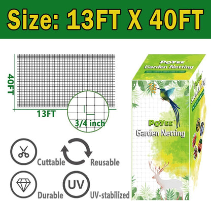 Bird Netting, 7.5x100FT Heavy Duty Garden Netting