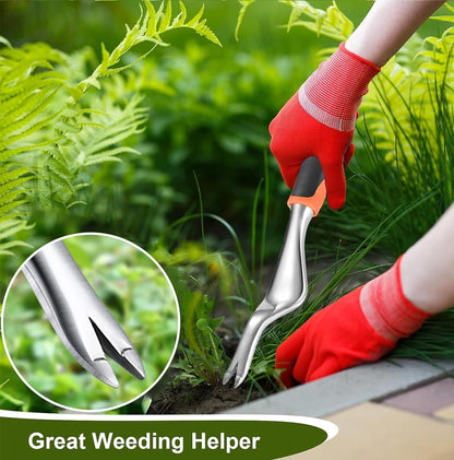 Weed Puller Tool with Long Handle 3 in 1 Manual Garden Hoe Heavy Duty Weeder Remover Tool for Yard, Lawn, Patio and Garden