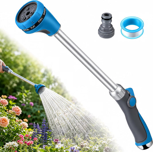 18 Inch Watering Wand for Garden Hose with 8 Spray Patterns