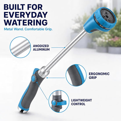 18 Inch Watering Wand for Garden Hose with 8 Spray Patterns
