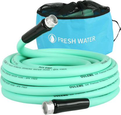 35FT RV Drinking Water Hose, 5/8'' Lead/BPA Free, Anti-Kink Flexible