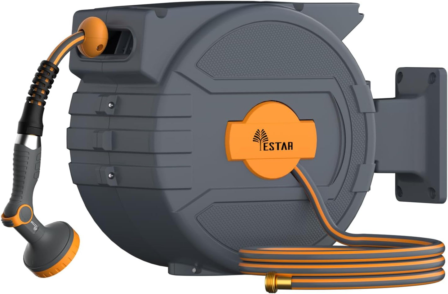 Retractable Hose Reel 1/2 in x65 ft,Auto Slow Rewind System