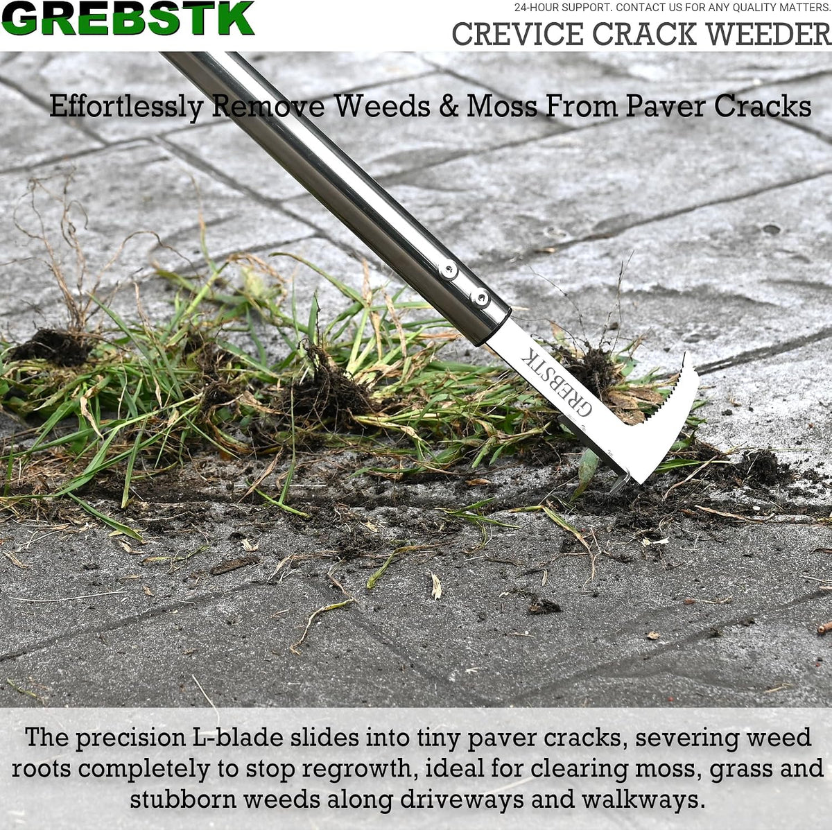 Crack Weeder Crevice Weeding Stainless Steel Tool Adjustable, 63 in