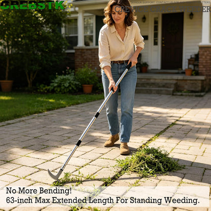 Crack Weeder Crevice Weeding Stainless Steel Tool Adjustable, 63 in
