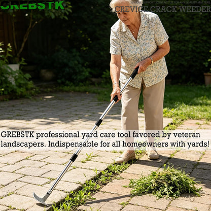 Crack Weeder Crevice Weeding Stainless Steel Tool Adjustable, 63 in