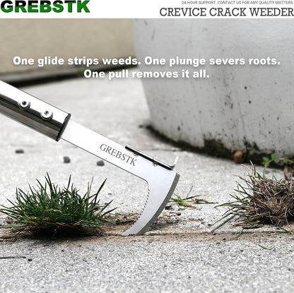 Crack Weeder Crevice Weeding Stainless Steel Tool Adjustable, 63 in