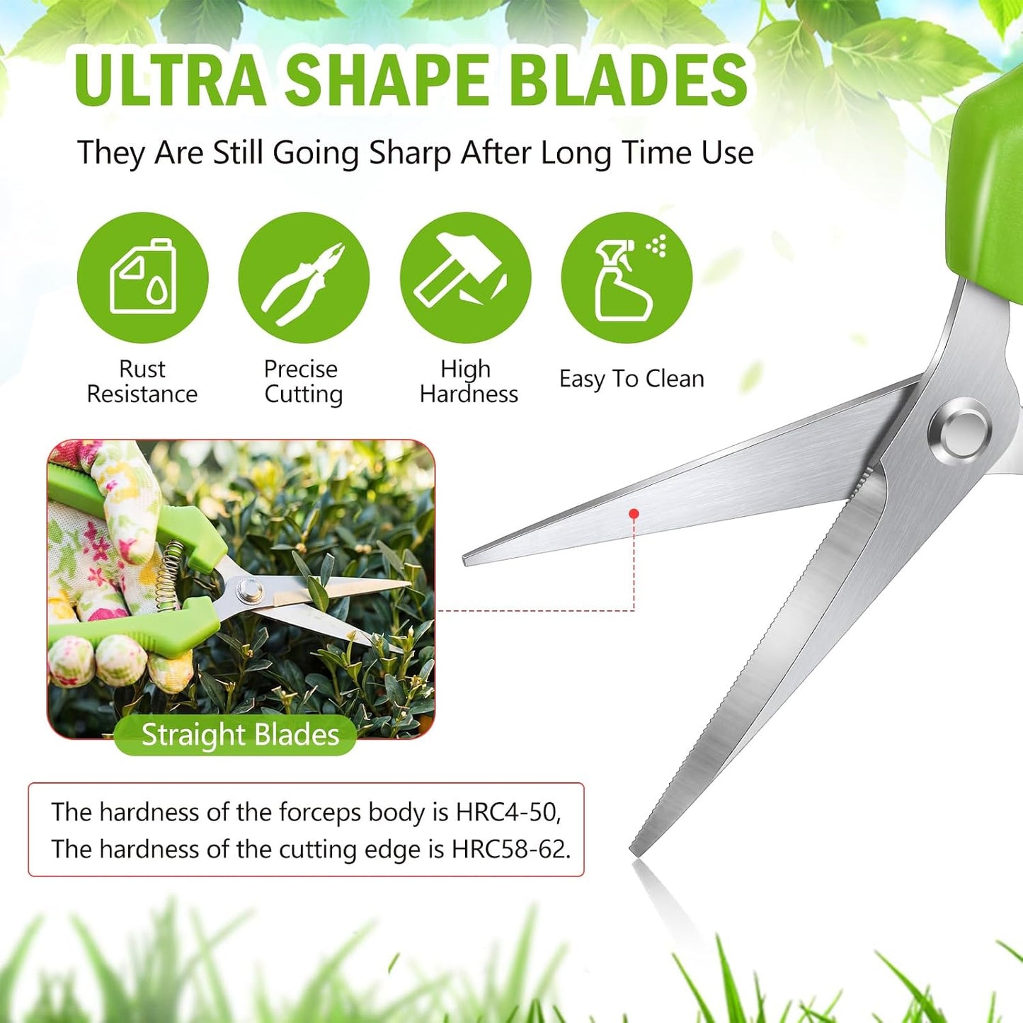 10 Pcs Pruning Shears 7.2" Bud Trimming Scissors, Red