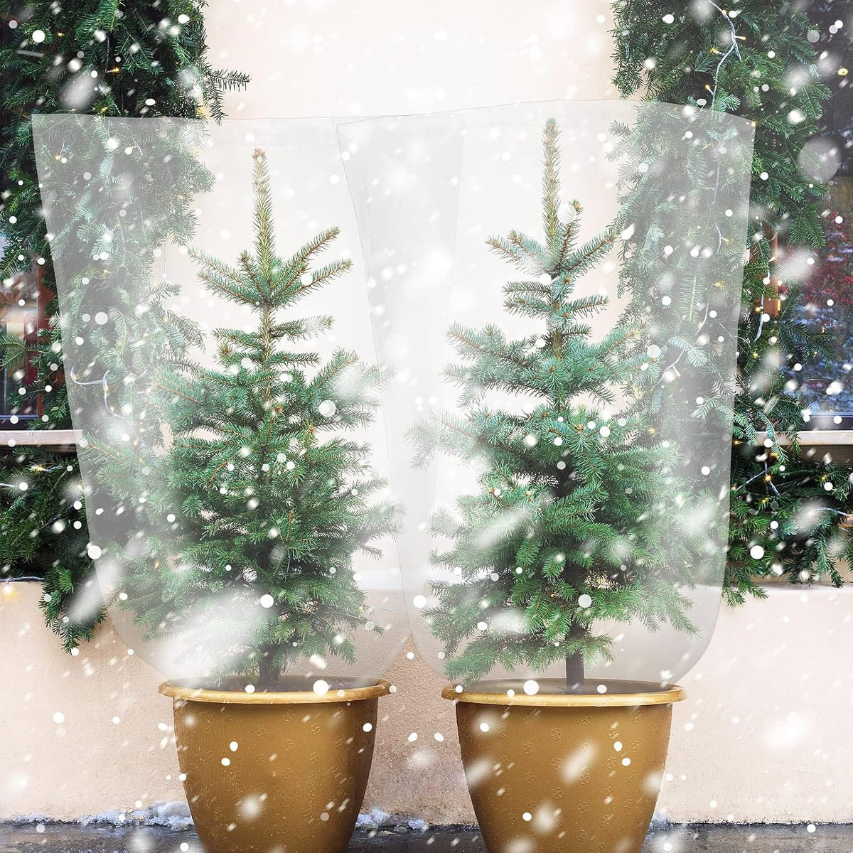 6 Pcs Winter Plant Covers Freeze Protection, 27.6 x 43.3 Inch