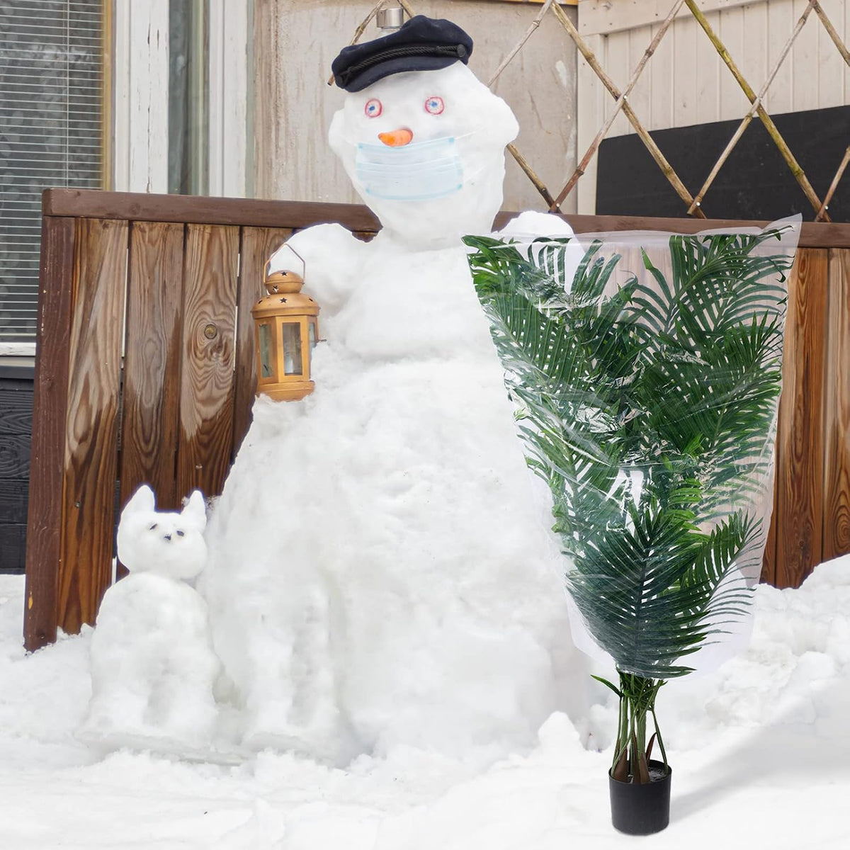 6 Pcs Winter Plant Covers Freeze Protection, 27.6 x 43.3 Inch