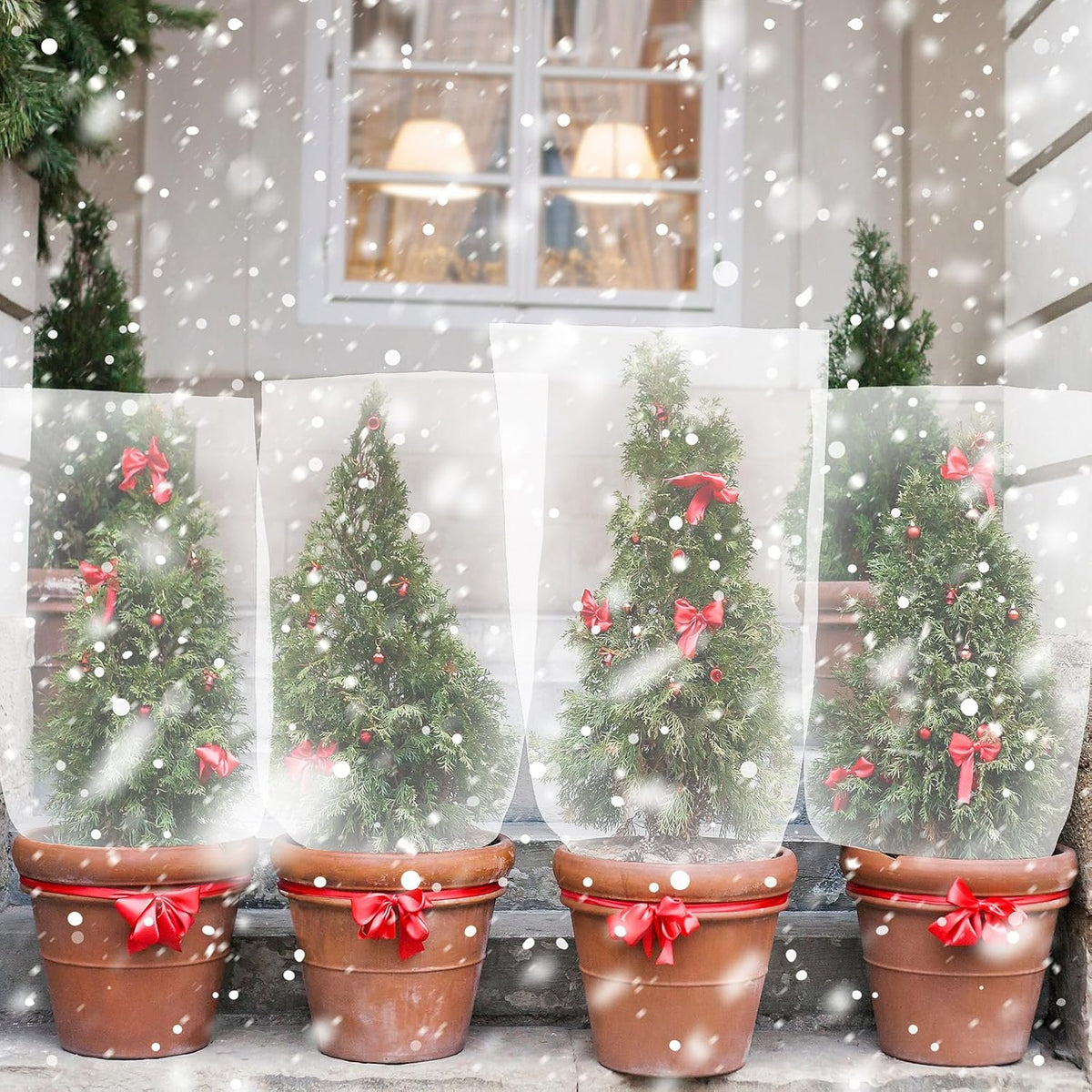 6 Pcs Winter Plant Covers Freeze Protection, 27.6 x 43.3 Inch