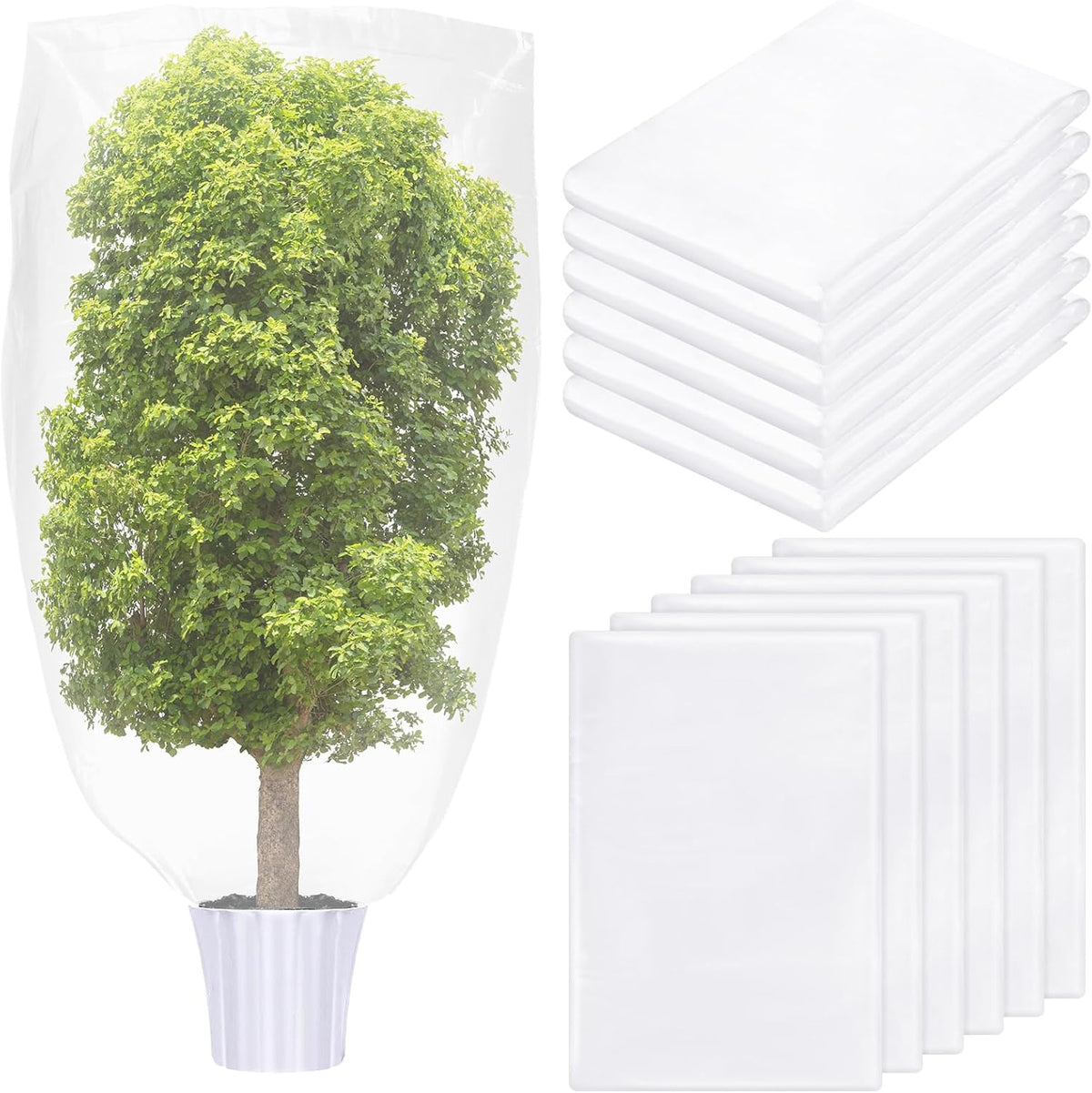6 Pcs Winter Plant Covers Freeze Protection, 27.6 x 43.3 Inch