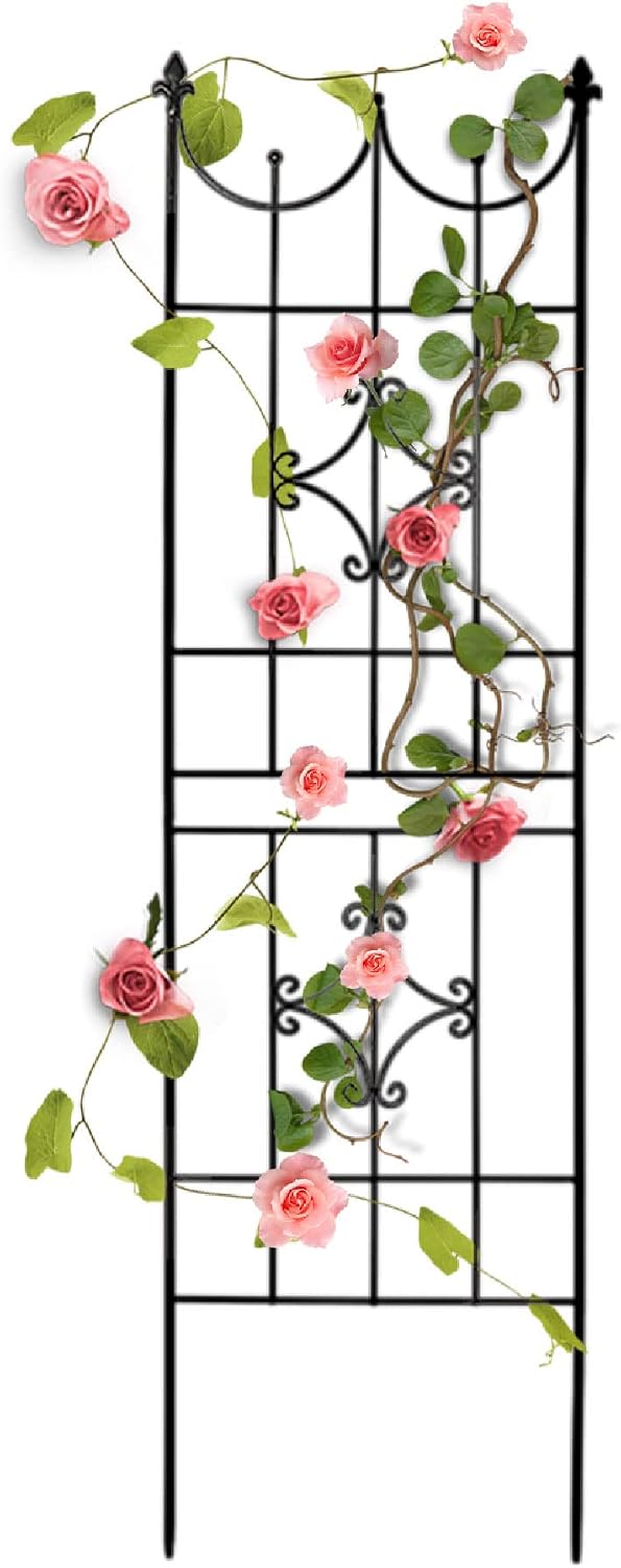 Garden Trellis 70” x 20” for Climbing Plants 6FT Metal Iron Wire Vine Flower Trellises for Outdoor Climbing Plants Support