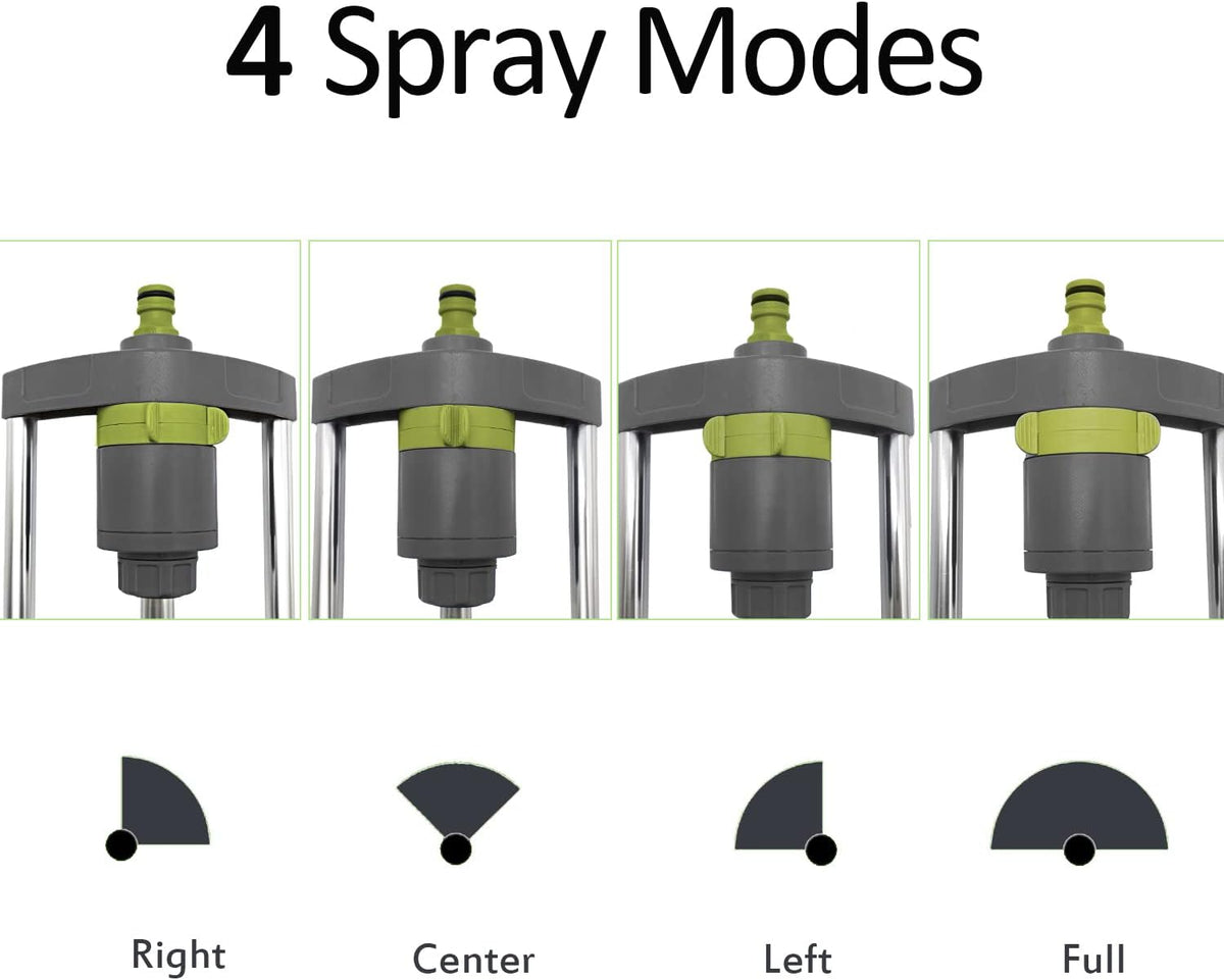 Lawn Sprinkler, Metal Oscillating Sprinkler with Brass Nozzles, Water Sprinkler for Lawn Covers up to 3,600 Ft, Includes Spray Jet Cleaning Needle, Grey