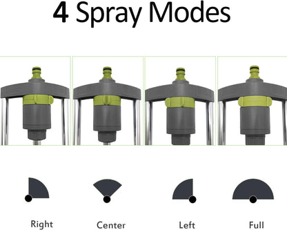 Lawn Sprinkler, Metal Oscillating Sprinkler with Brass Nozzles, Water Sprinkler for Lawn Covers up to 3,600 Ft, Includes Spray Jet Cleaning Needle, Grey