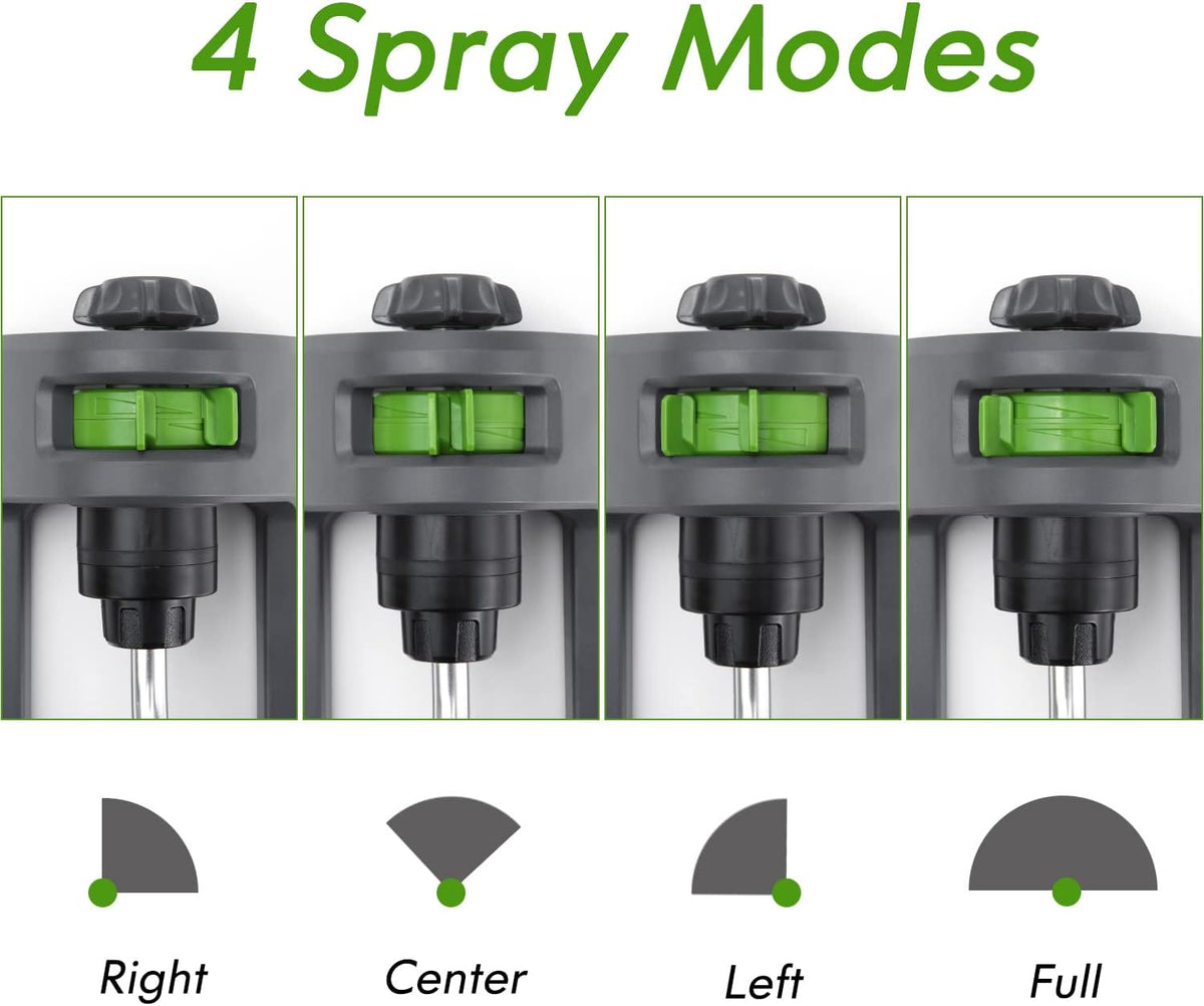Lawn Sprinkler, Metal Oscillating Sprinkler with Brass Nozzles, Water Sprinkler for Lawn Covers up to 3,600 Ft, Includes Spray Jet Cleaning Needle, Grey