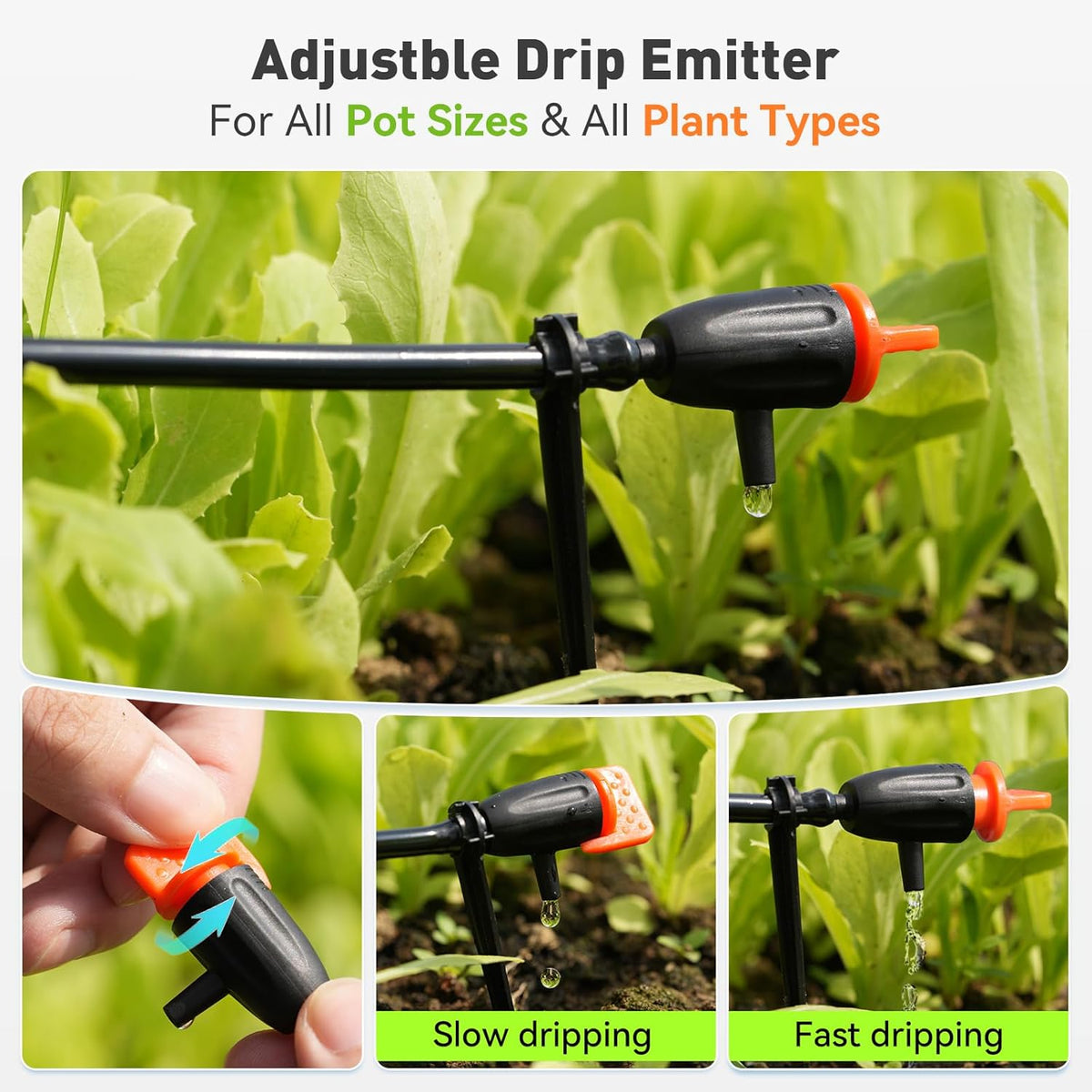 Easy-Setup Automatic Plant Waterer Indoor for Pot Plant Adjustable Water Output,Battery Powered Outdoor IP54 Waterproof Drip Irrigation System Device Kit Beginner-Friendly Water 10-15 Plants