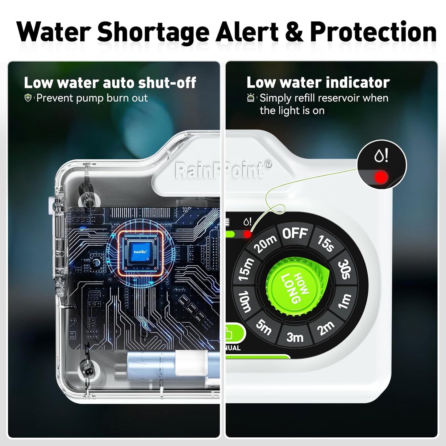 Easy-Setup Automatic Plant Waterer Indoor for Pot Plant Adjustable Water Output,Battery Powered Outdoor IP54 Waterproof Drip Irrigation System Device Kit Beginner-Friendly Water 10-15 Plants