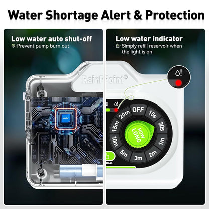 Easy-Setup Automatic Plant Waterer Indoor for Pot Plant Adjustable Water Output,Battery Powered Outdoor IP54 Waterproof Drip Irrigation System Device Kit Beginner-Friendly Water 10-15 Plants
