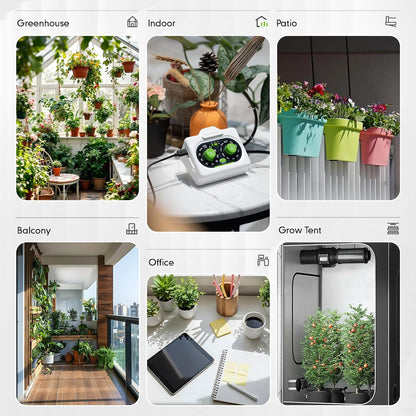 Easy-Setup Automatic Plant Waterer Indoor for Pot Plant Adjustable Water Output,Battery Powered Outdoor IP54 Waterproof Drip Irrigation System Device Kit Beginner-Friendly Water 10-15 Plants