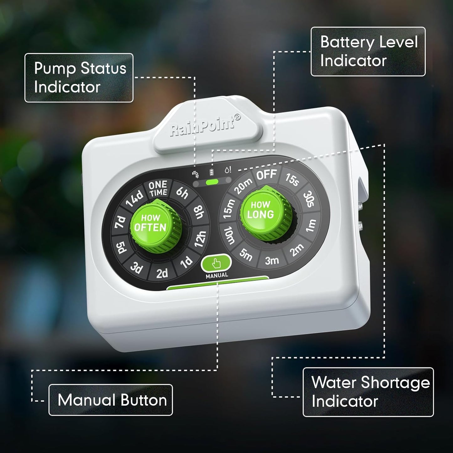 Easy-Setup Automatic Plant Waterer Indoor for Pot Plant Adjustable Water Output,Battery Powered Outdoor IP54 Waterproof Drip Irrigation System Device Kit Beginner-Friendly Water 10-15 Plants