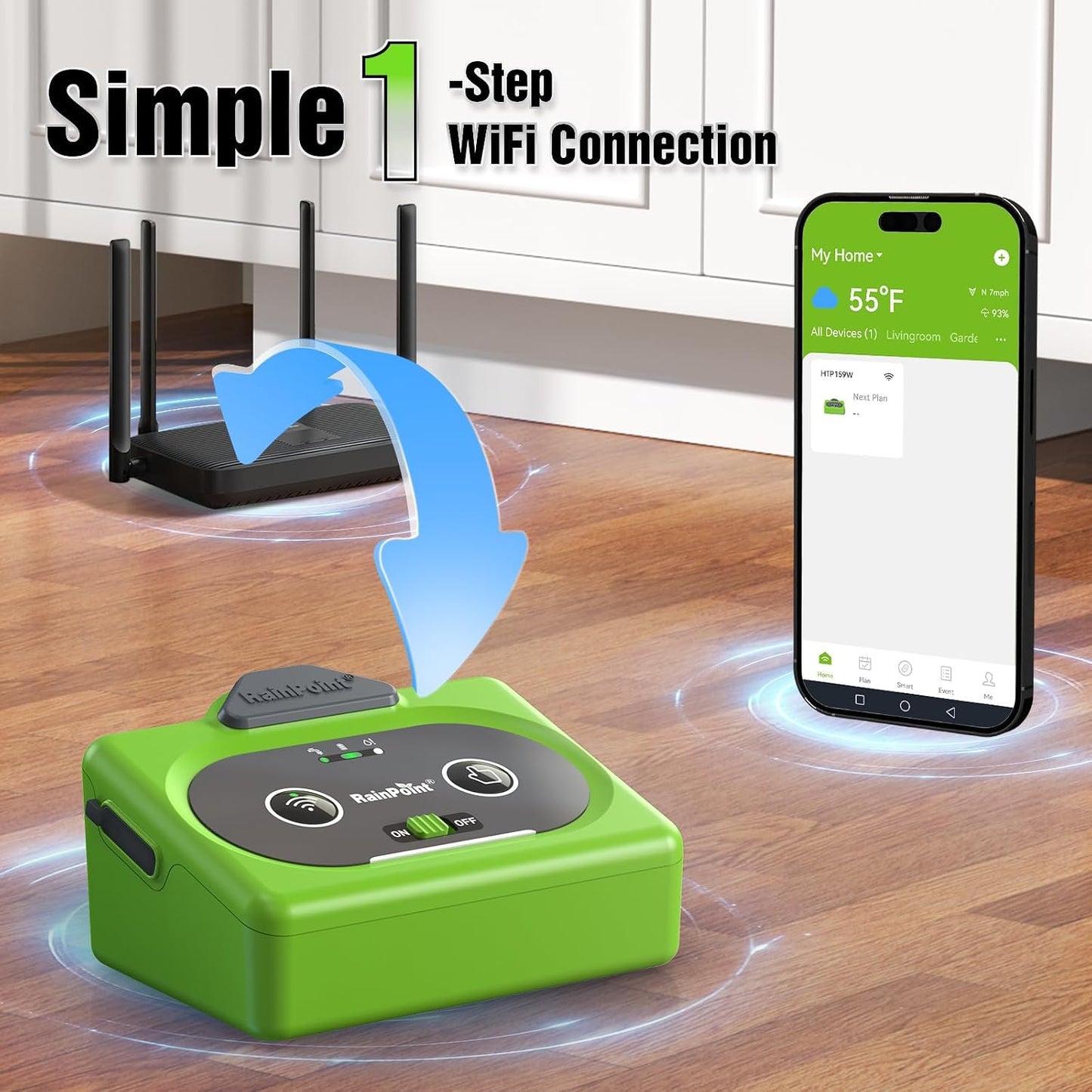 Easy-Setup Automatic Plant Waterer Indoor for Pot Plant Adjustable Water Output,Battery Powered Outdoor IP54 Waterproof Drip Irrigation System Device Kit Beginner-Friendly Water 10-15 Plants