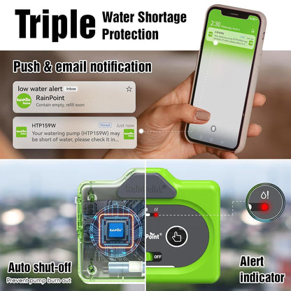 Easy-Setup Automatic Plant Waterer Indoor for Pot Plant Adjustable Water Output,Battery Powered Outdoor IP54 Waterproof Drip Irrigation System Device Kit Beginner-Friendly Water 10-15 Plants