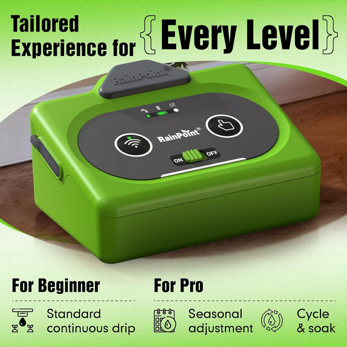 Easy-Setup Automatic Plant Waterer Indoor for Pot Plant Adjustable Water Output,Battery Powered Outdoor IP54 Waterproof Drip Irrigation System Device Kit Beginner-Friendly Water 10-15 Plants