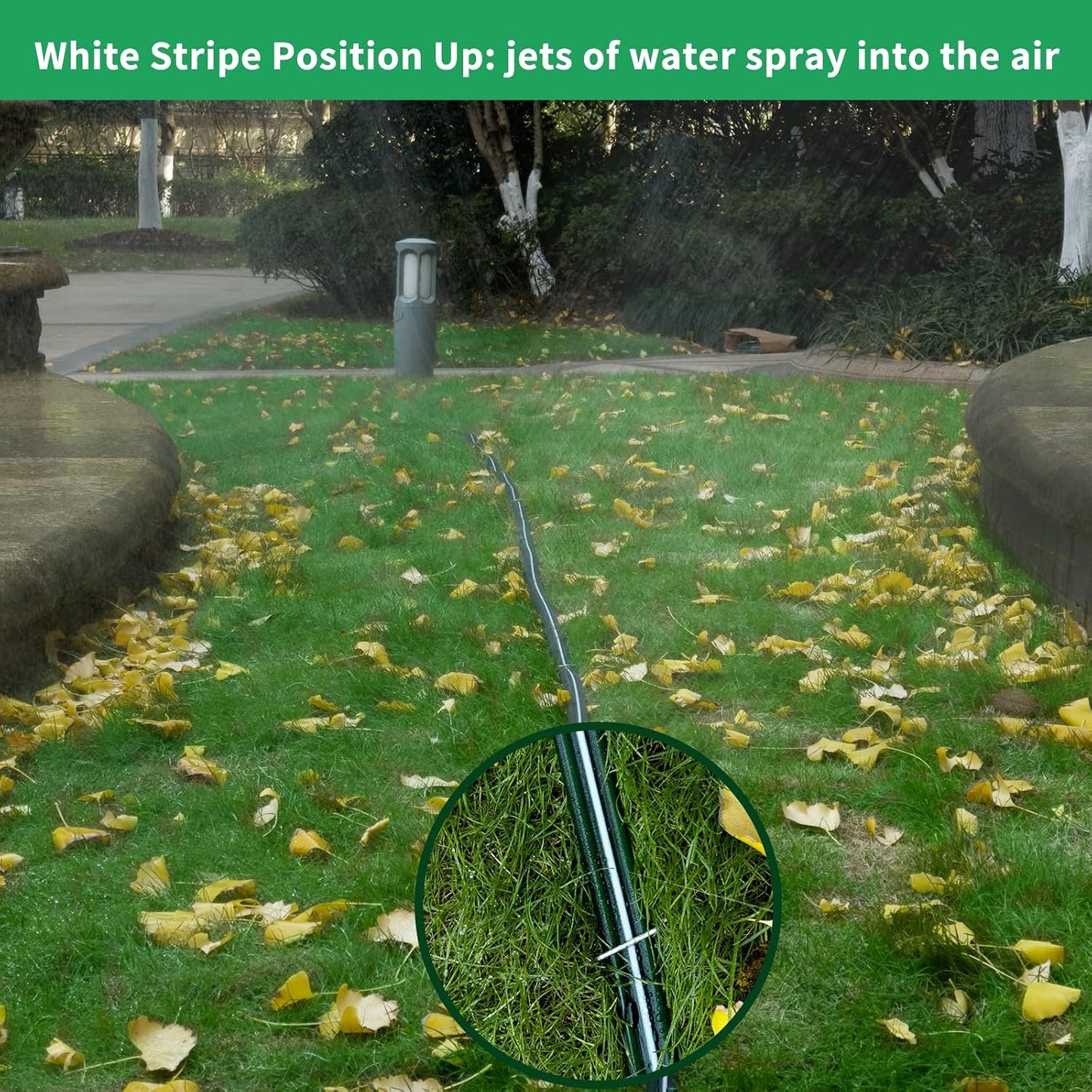 2026 Sprinkler Hose & Soaker Hose for Yard - 100 FT Reinforced Flat Garden Hose with Holes, Heavy Duty No-Kink Lawn Irrigation Hose (Includes Stakes, High Pressure Spray)