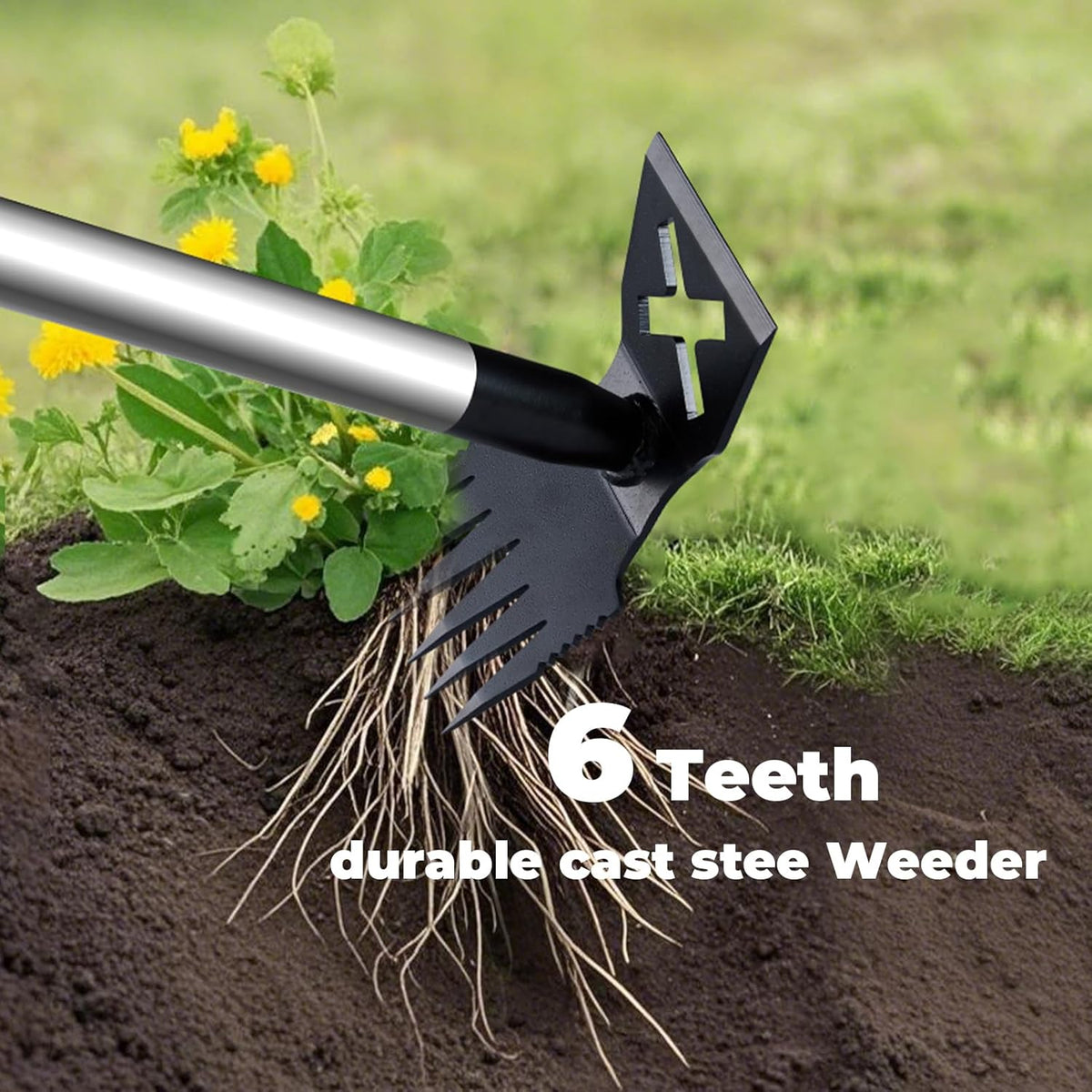 Weed Puller Tool with Long Handle, 60" Garden Weeding Tool