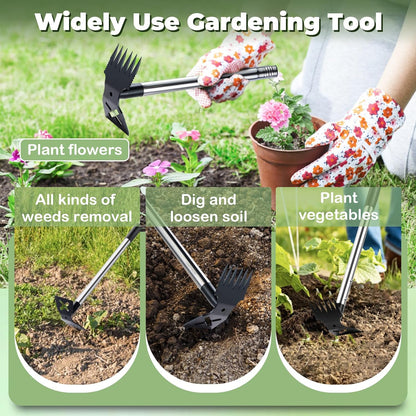 Weed Puller Tool with Long Handle, 60" Garden Weeding Tool