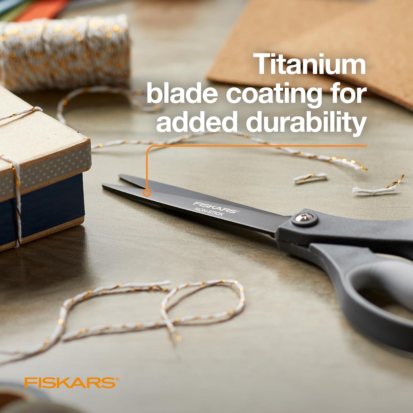 8" Non-Stick Titanium SoftGrip All Purpose Scissors for Office