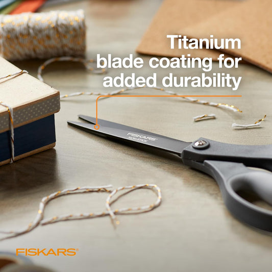 8" Non-Stick Titanium SoftGrip All Purpose Scissors for Office