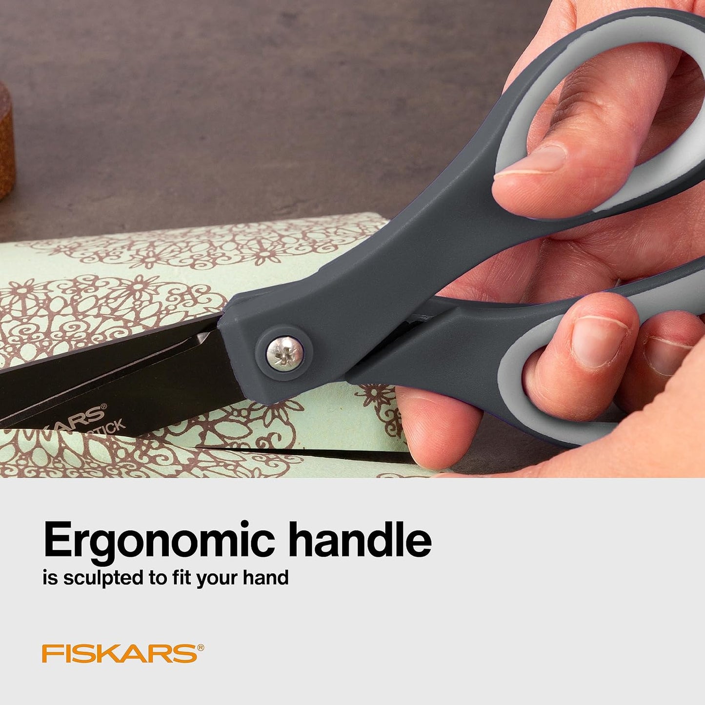 8" Non-Stick Titanium SoftGrip All Purpose Scissors for Office