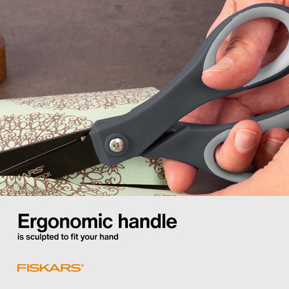 8" Non-Stick Titanium SoftGrip All Purpose Scissors for Office