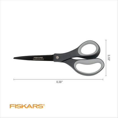 8" Non-Stick Titanium SoftGrip All Purpose Scissors for Office