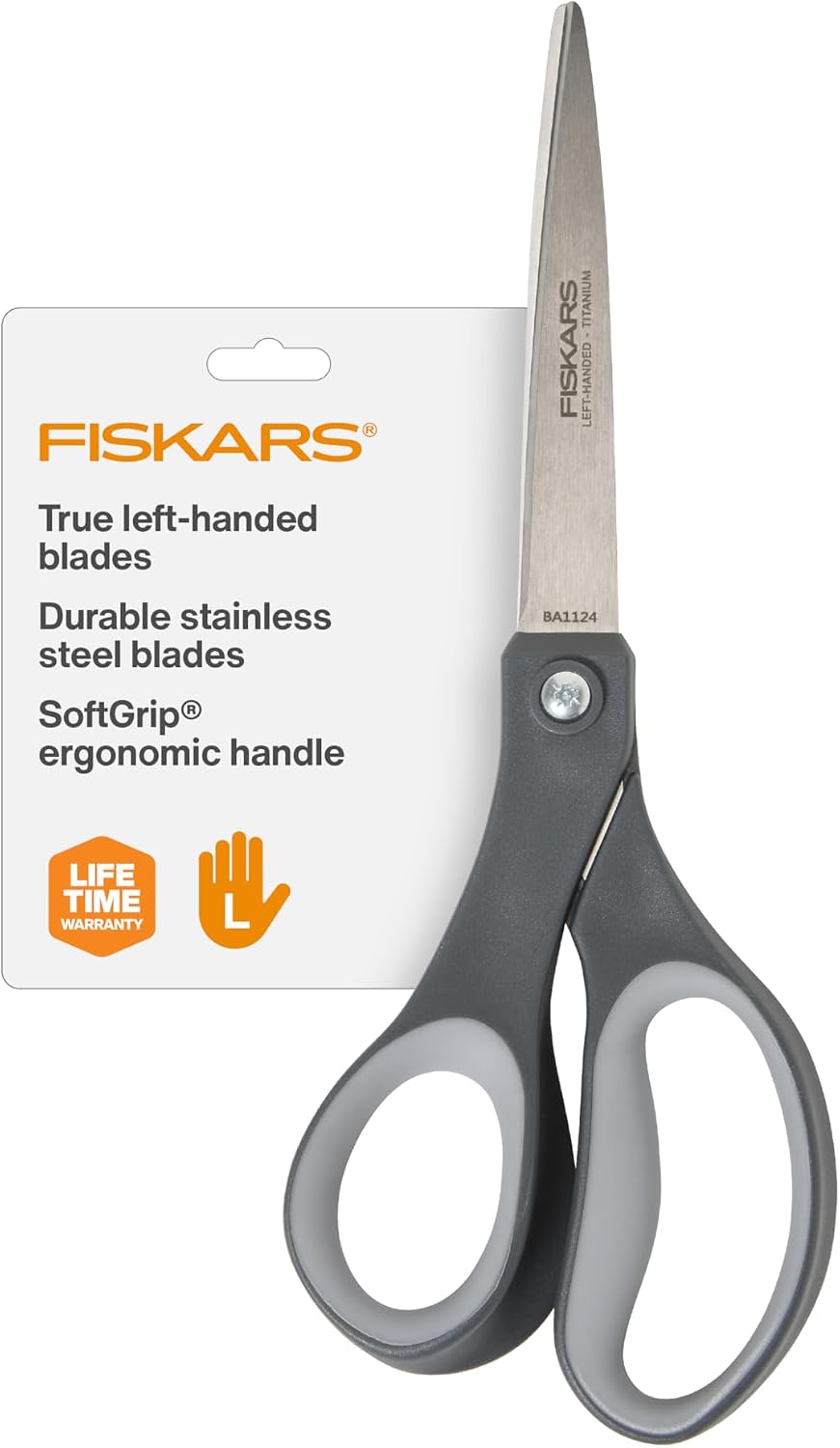 8" Non-Stick Titanium SoftGrip All Purpose Scissors for Office