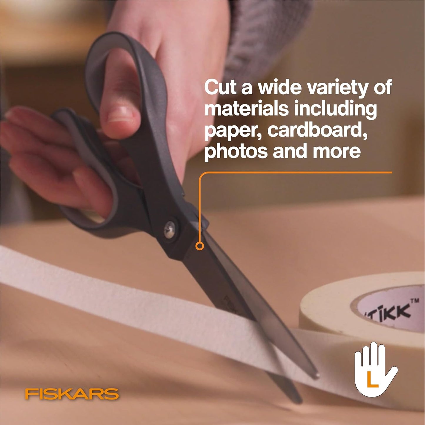 8" Non-Stick Titanium SoftGrip All Purpose Scissors for Office