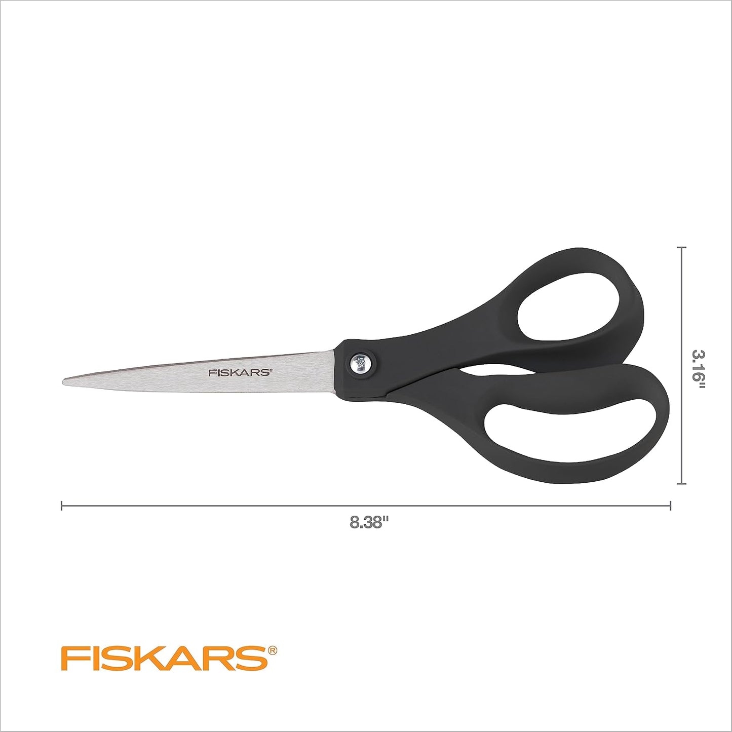 8" Non-Stick Titanium SoftGrip All Purpose Scissors for Office
