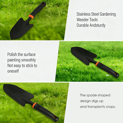 Small Hand Rake, Stainless Head and Tines, Gardening Hand Tool with Ergonomic Handle and Hanging Hole for Storage for Maintaining Raised Garden Beds